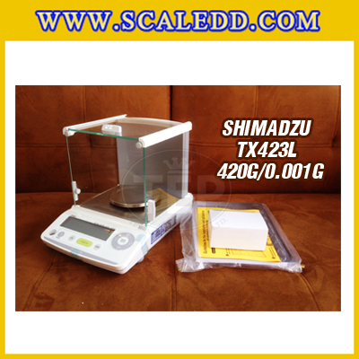 เครื่องชั่ง SHIMADZU รุ่น TX423L เครื่องชั่งญี่ปุ่น เครื่องชั่ง 420 กรัม เครื่องชั่งน้ำหนัก 420 กรัม เครื่องชั่งละเอียดสูง 420 กรัม เครื่องชั่งน้ำหนัก 420 g เครื่องชั่งทศนิยม 3 ตำแหน่ง ตาชั่ง 420 g เครื่องชั่งน้ำหนักดิจิตอลตั้งโต๊ะ 420 g ความละเอียด 0.001
