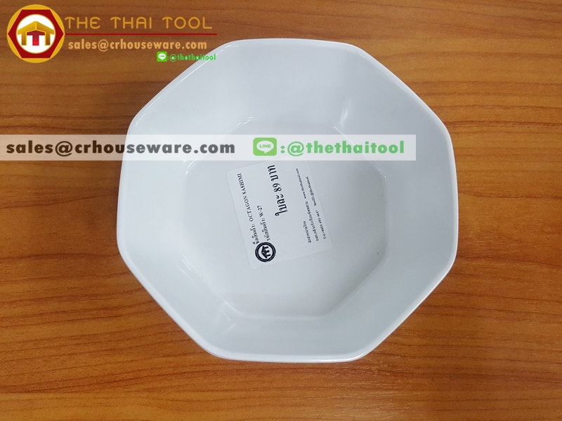 ชามเหลี่ยม 5.5 นิ้ว OCTAGON SASHIMI รหัส ML-W-27,ถ้วยแปดเหลี่ยมเมลามีน 5.5 นิ้ว