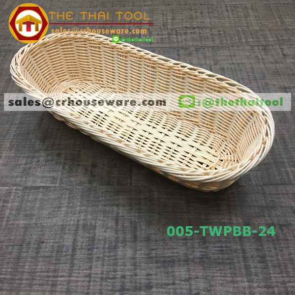 ตะกร้าหวายเทียม แบบวงรี 005-TWPBB-24