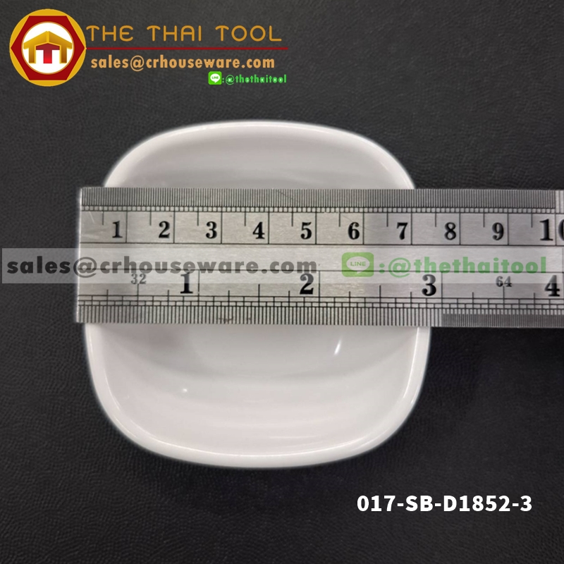 ถ้วยน้ำจิ้มสี่เหลี่ยม เมลามีน 3 นิ้ว