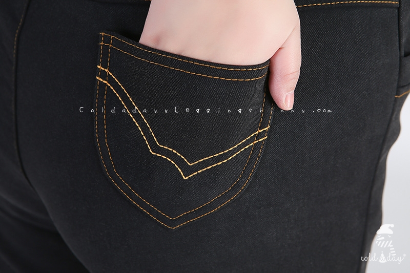 กางเกงยีนส์กันหนาว มีขนสัตว์ สำหรับสาวอ้วน สาวอวบ ไซส์ใหญ่ 2XL-9XL