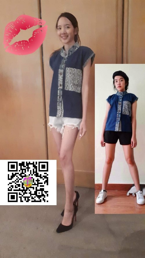 เสื้อผ้าฝ้ายฮัม1 ย้อมครามไทยเทห์ไม่ทำลายสิ่งแวดล้อม สีน้ำเงิน น้ำตาล ดำ และม่วงเข็ม M L XL XXL