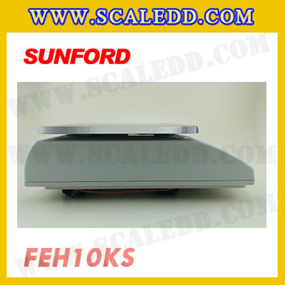 เครื่องชั่งดิจิตอล 10 kg เครื่องชั่งดิจิตอล 10 กิโลกรัม เครื่องชั่งดิจิตอลตั้งโต๊ะ พิกัด 10 kg ค่าละเอียด 1 g ยี่ห้อ SUNFORD รุ่น FEH10KS (รหัสตัวแทน B198)