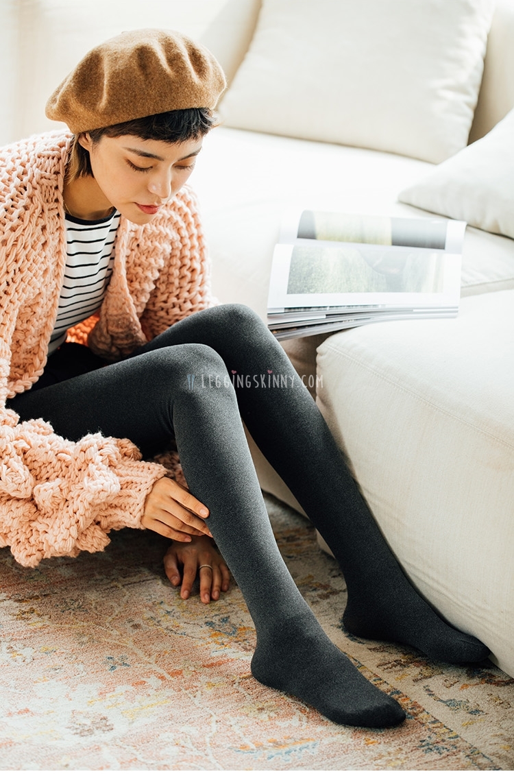 800D เลกกิ้งถุงน่องผ้าฝ้ายบุขนแกะกันหนาว มี 4 สี