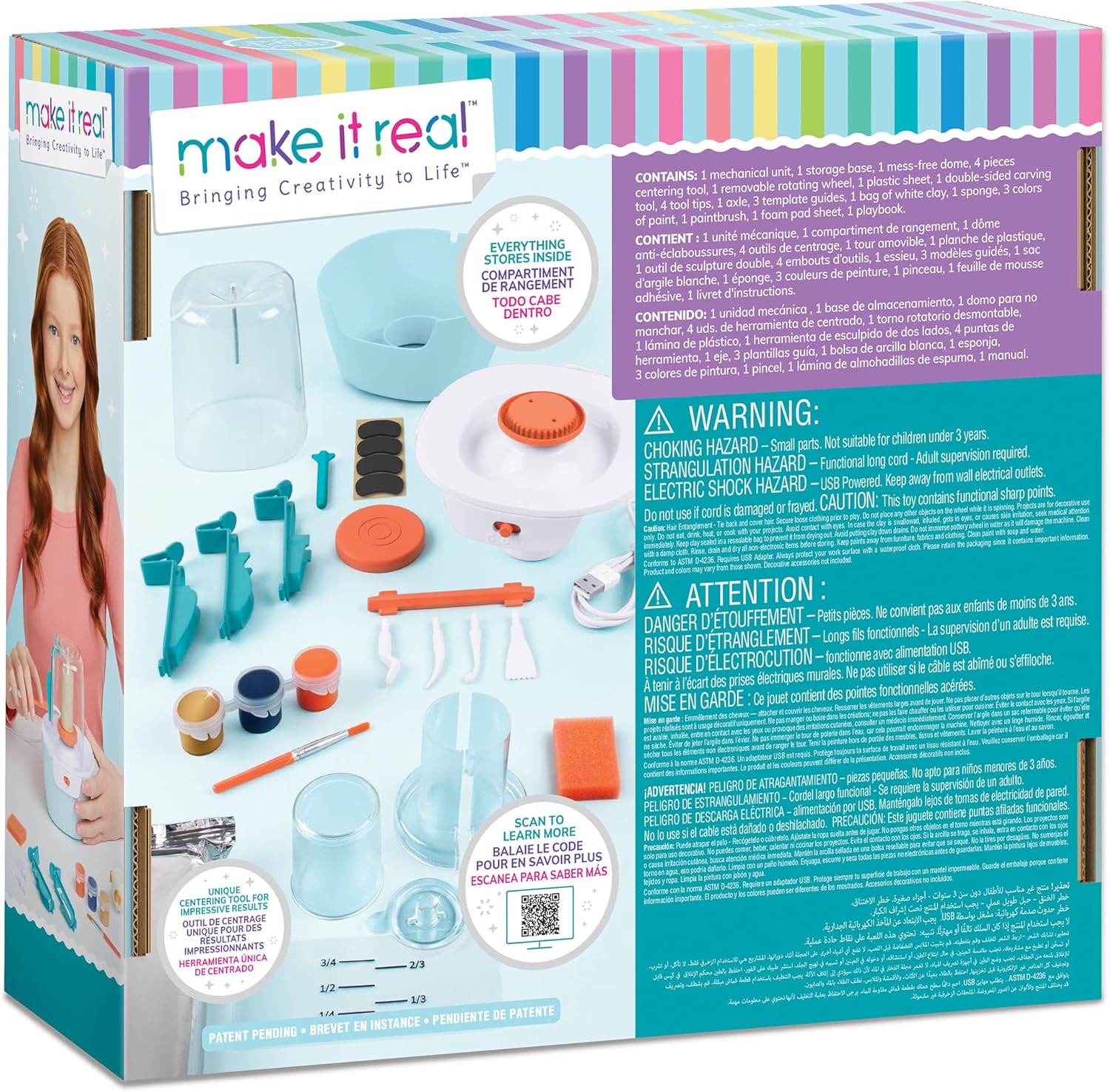 เครื่องปั้นดินเผาสำหรับเด็ก Make It Real Mini Pottery Studio