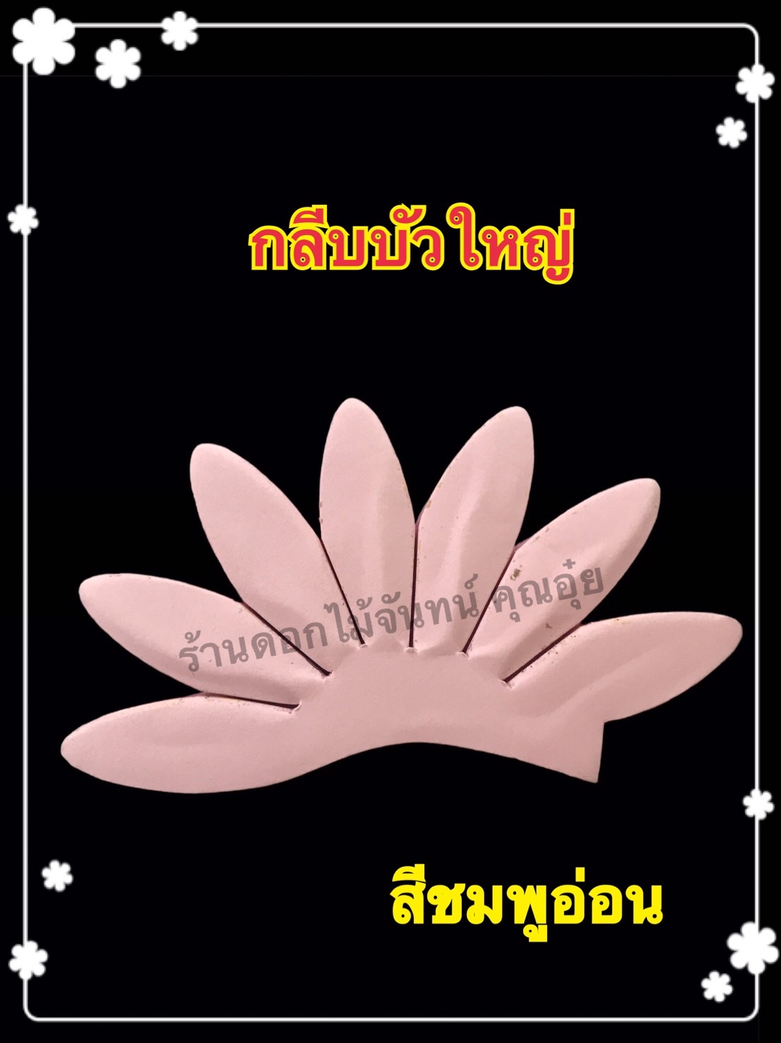 กลีบบัวใหญ่ สีชมพูอ่อน