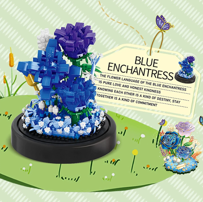 เลโก้นาโน Blue Enchantress and Display Box(ต้นกุหลาบม่วงพร้อมโคมครอบ) Size Jumbo