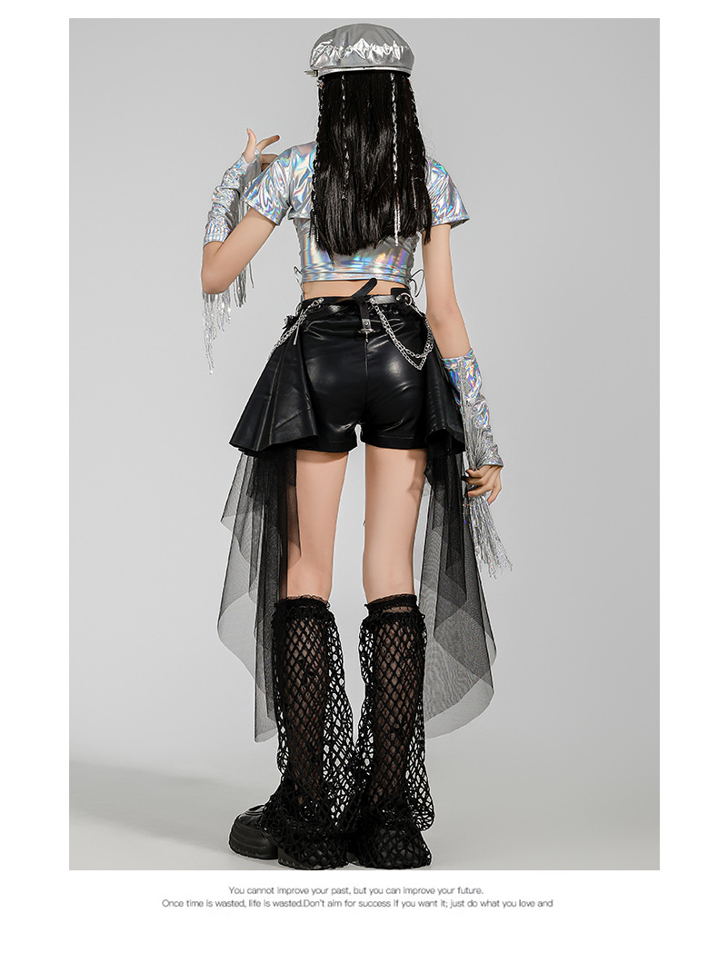 friendly4kid ชุดเต้น HipHop Kidsเสื้อ+กางเกงหางปลา jazz dance kids