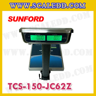 เครื่องชั่งดิจิตอลตั้งพื้น 150 กิโลกรัม เครื่องชั่งดิจิตอลตั้งพื้น 150 kg เครื่องชั่งดิจิตอลตั้งพื้น พิกัด 150 kg ความละเอียด 50 g ยี่ห้อ SUNFORD รุ่น TCS-150-JC62Z (รหัสตัวแทน B198)