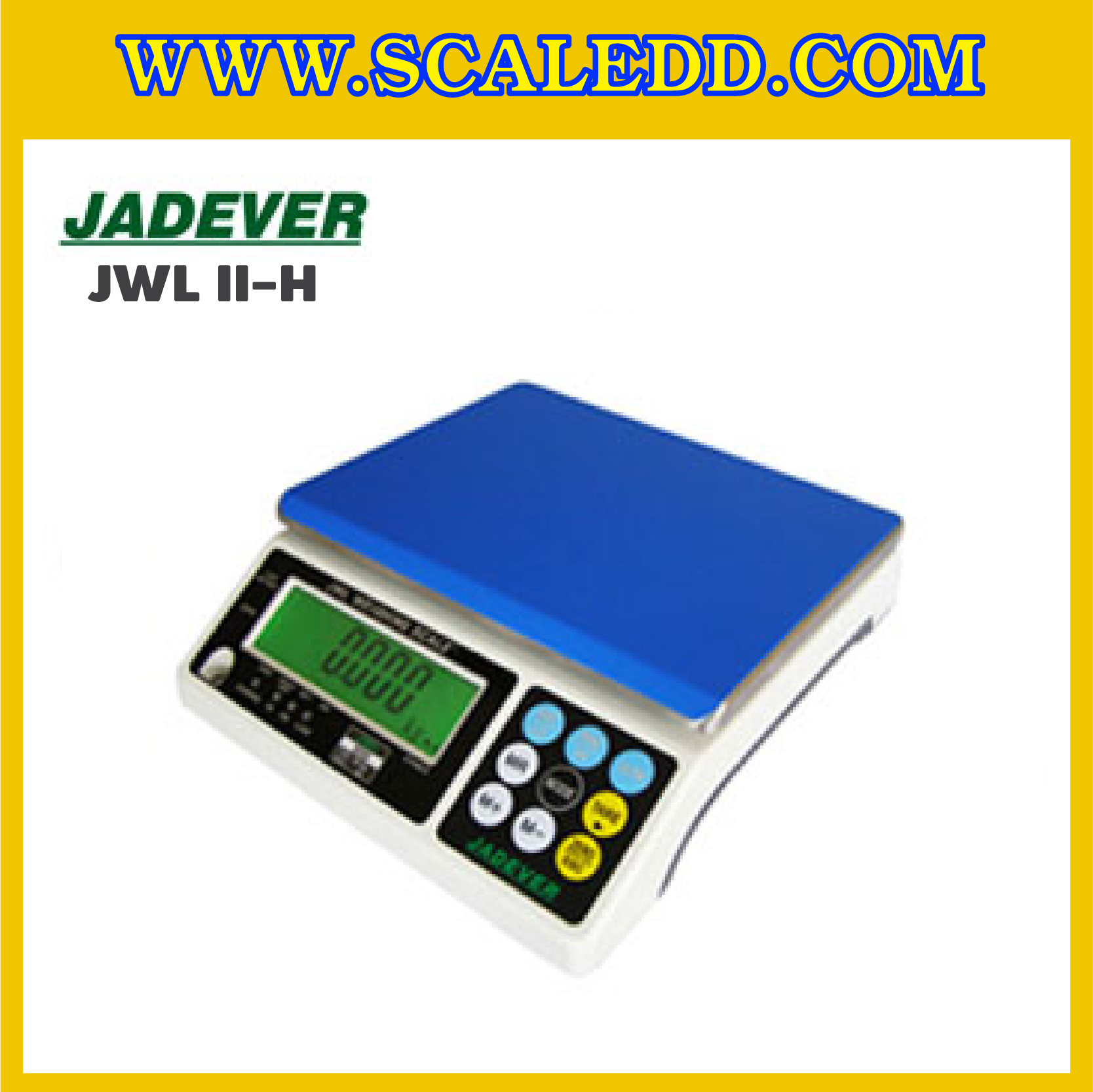 เครื่องชั่งดิจิตอล พิกัดน้ำหนัก 30kg ยี่ห้อ JADEVER รุ่น JWL II-H ความละเอียด 1g (มีใบตรวจรับรองจากสำนักชั่งตวงวัด)