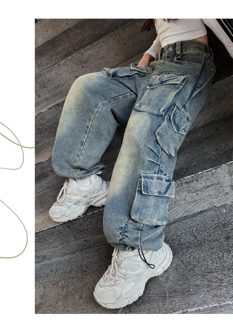 ชุดเต้น Coverdance เสื้อครอป แมว พร้อมปลอกแขน / กางเกงยีนส์คาร์โก้