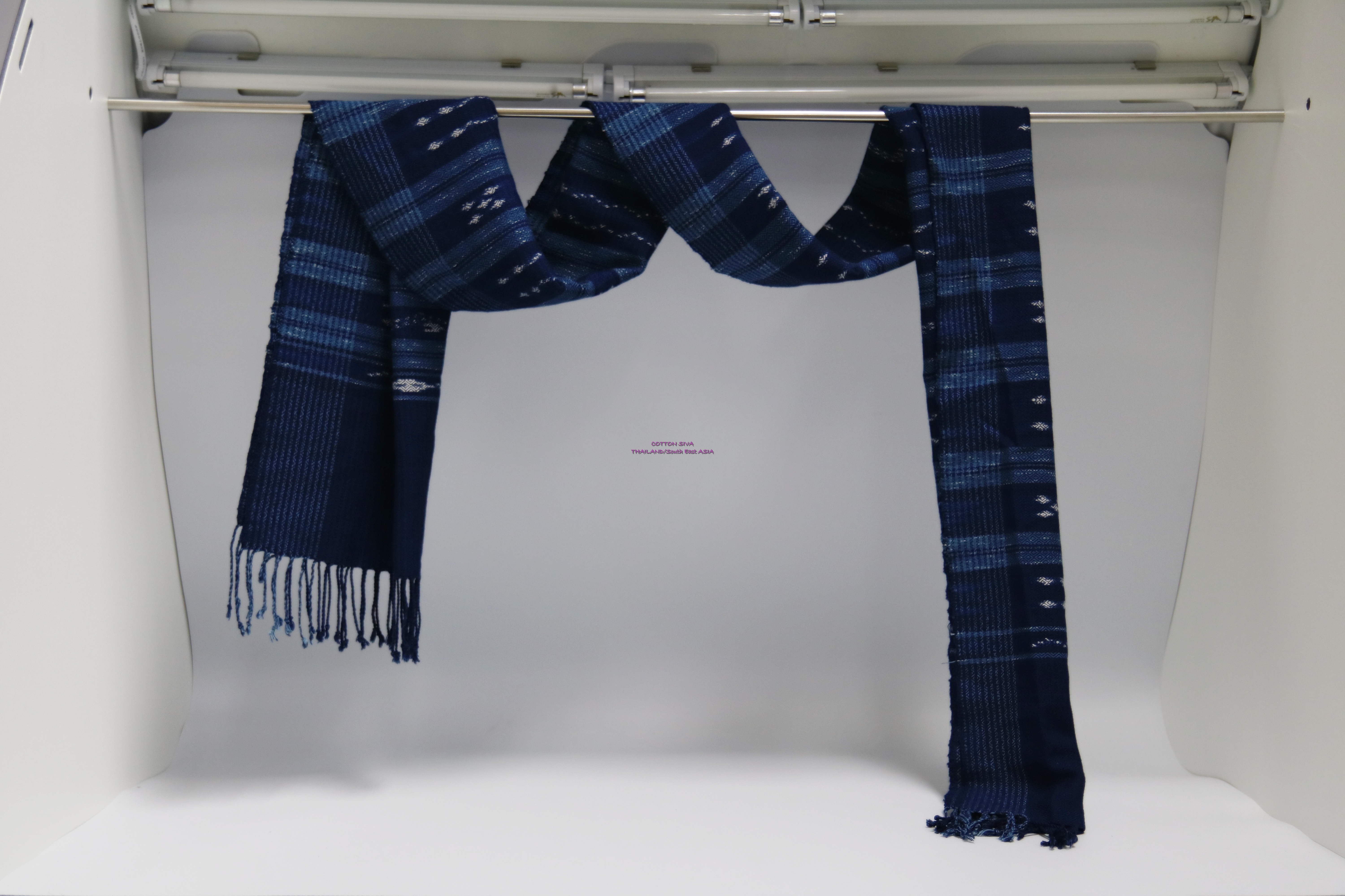 ผ้าพันคอผ้าฝ้ายย้อมคราม(Scarf - cotton dyeindigo