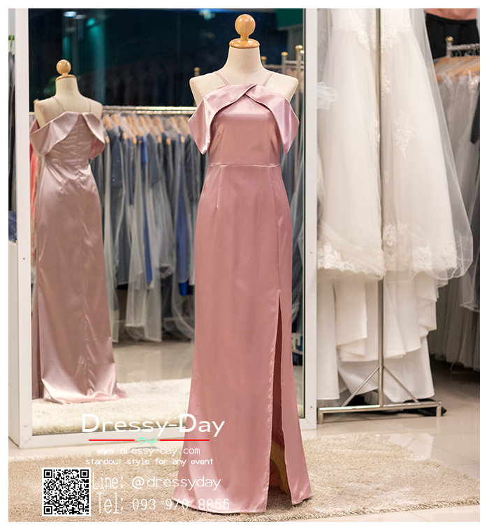 รหัส ชุดราตรียาว : PFL091 ชุดราตรียาว สีชมพู/โรสโกลด์ ไหล่เปาด เข้ารูป ผ่าด้านข้างสุดเซ็กซี่ เหมาะใส่ออกงานกลางคืน งานแต่งงาน งานกาล่าดินเนอร์ งานเลี้ยง งานพรอม งานรับกระบี่