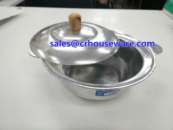 หม้อจิ้มจุมอลูมิเนียม 006-AU-002-1 Chim Chum pot aluminium. 006-AU-002-1Hot and Sour Prawn Soup Dtom Yum Gkoong or Tom Yum Goong pot,酸辣虾汤火锅,Tôm nồi súp nóng và chua,ກຸ້ງຫມໍ້ແກງຮ້ອນແລະສົ້ມ, Panas dan Sour Udang periuk sup