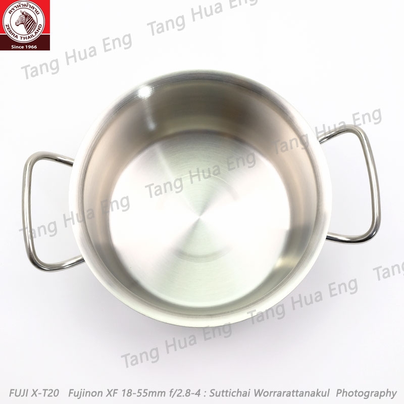 Zebra หม้อหุงต้มสเตนเลส Vitalux 3 ชั้น ขนาด 20 ซม. ตราหัวม้าลาย