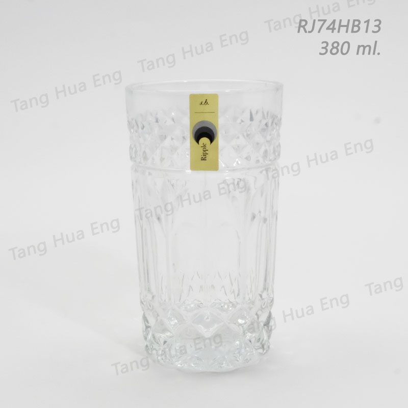 ( 6 ใบ ) แก้วไฮบอล Ripple Hi-Ball Glass 380 ml #RJ74HB13