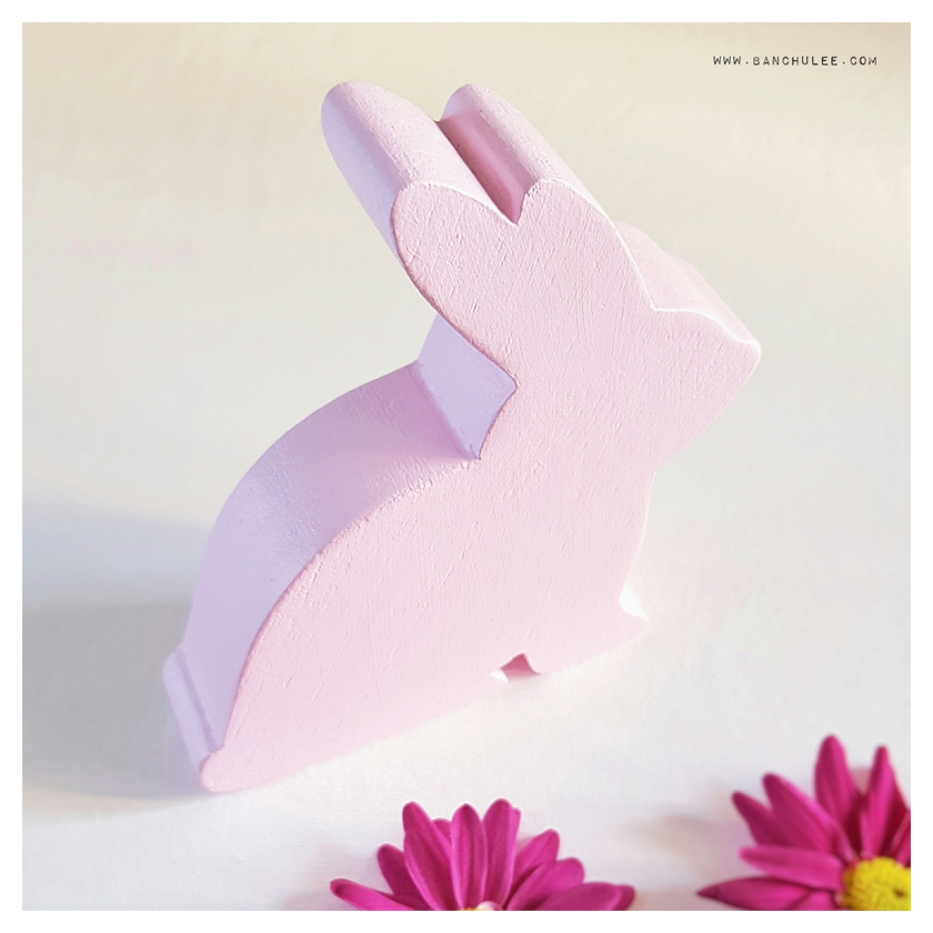 Wooden Bunny - Spring Beauty