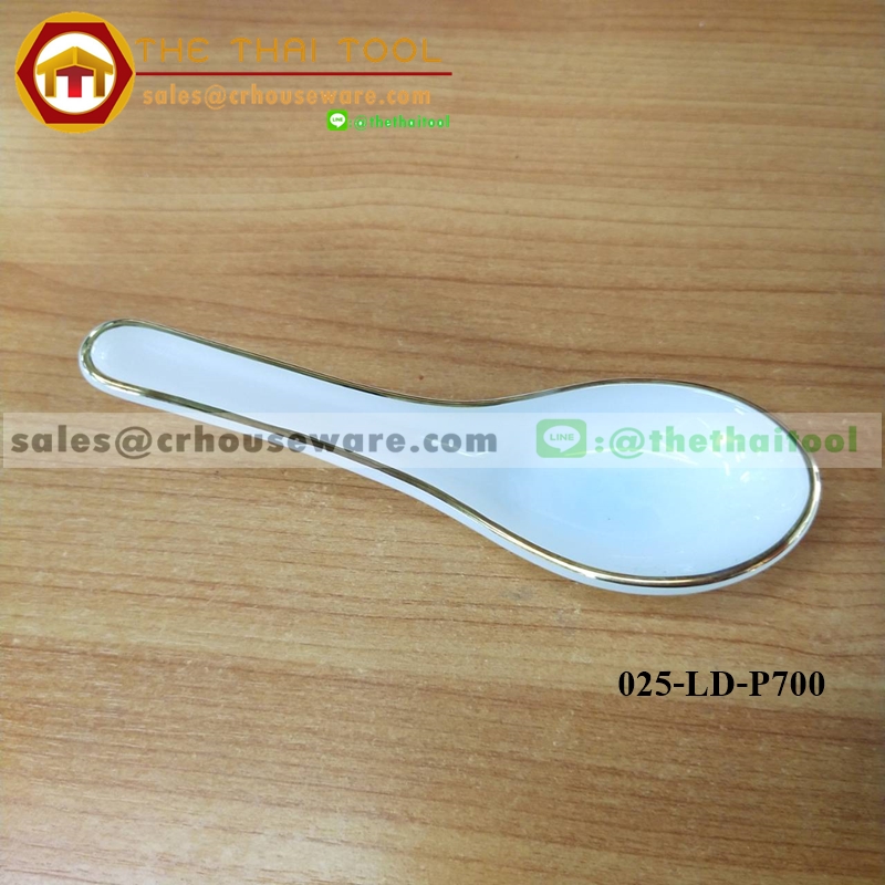 ช้อนเนื้อมุก ลาย Pearl Design Dinner (ลายมุก ขาวขอบทอง)