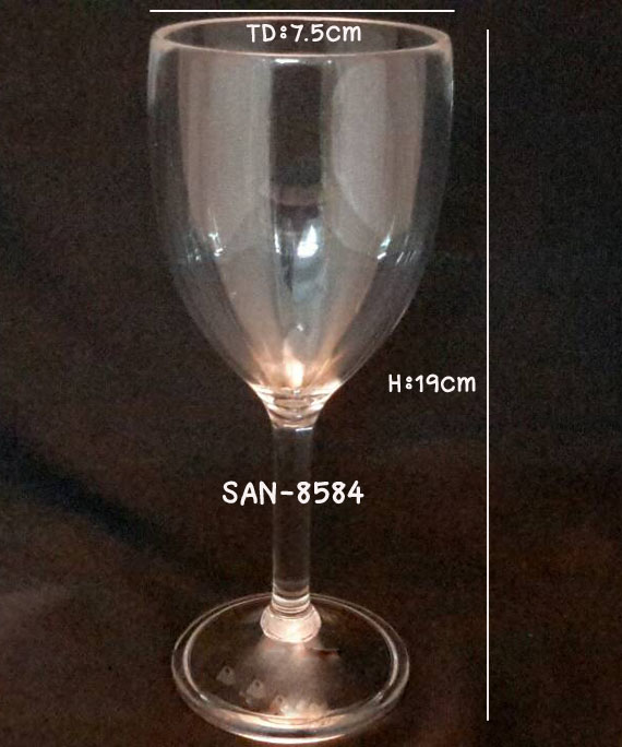 แก้วน้ำพลาสติกริมสระน้ำ Glass plastic poolsid. (Small wine) SAN-8584