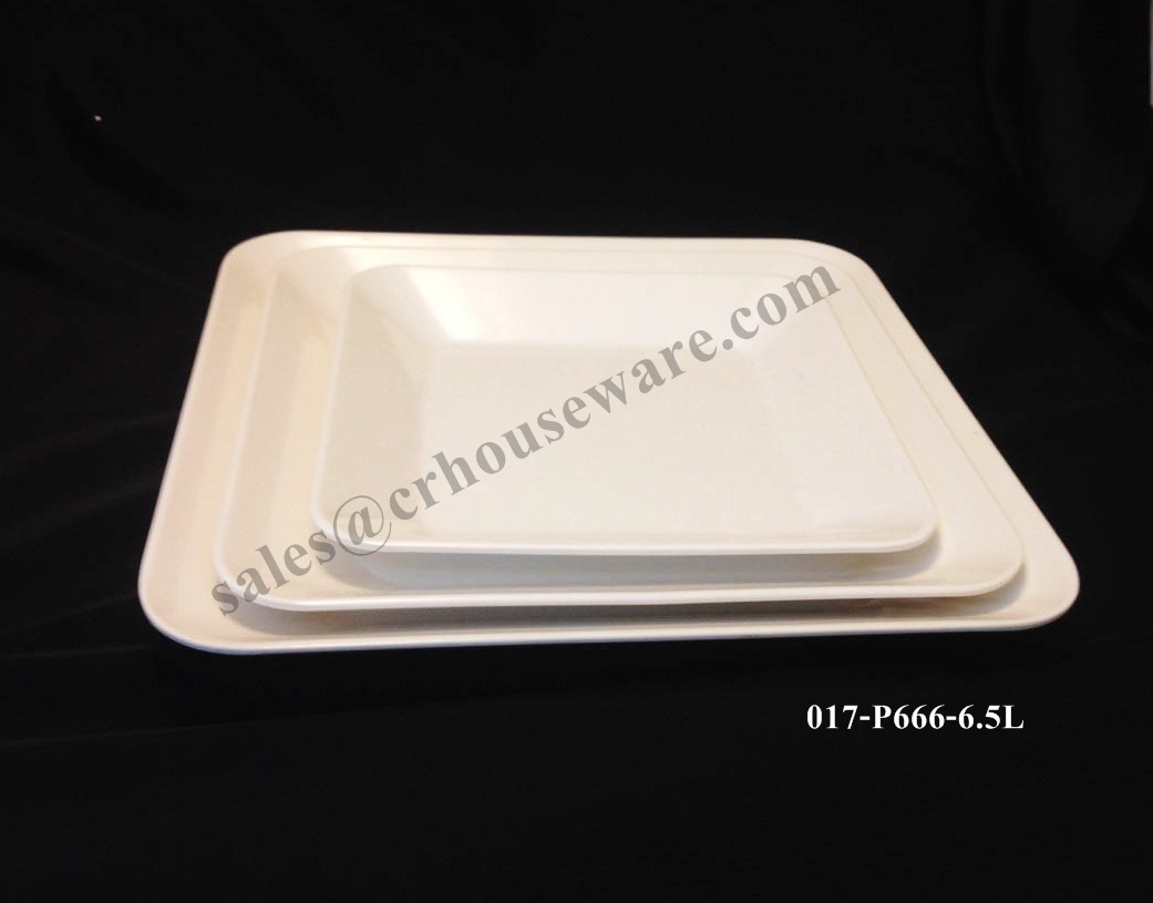 จานแบ่งเมลามีนทรงสี่เหลี่ยมจัตุรัสทำโลโก้ 6.5 " 017-P666-6.5L จานแบ่ง ,จานแบ่งเมลามีน, จานเมลามีนทรงสี่เหลี่ยม, จานแบ่ง ,จานทำโลโก้