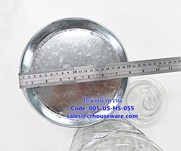 โหลจ่ายน้ำผลไม้ ฝาแก้ว พร้อมฐาน 5.5 ลิตร รหัสสินค้า 005-US-HS-055