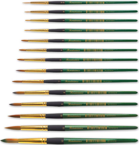 พู่กันสีน้ำ Renaissance หัวกลม