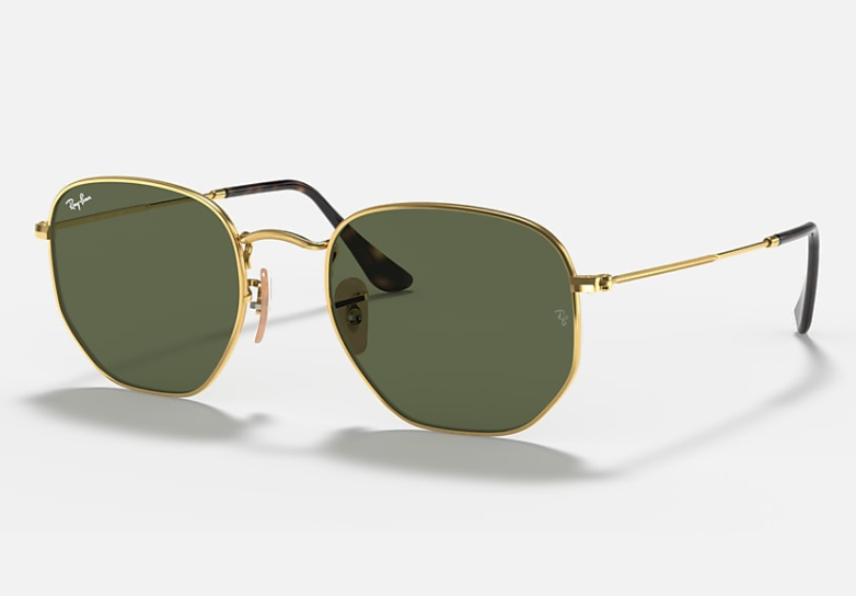 RayBan RB3548N 001 HEXAGONAL FLAT LENSES