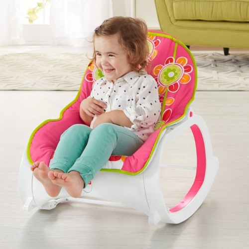 เปลสั่นอัตโนมัติและเปลโยกมือ Fisher Price Infant-To-Toddler Rocker, Floral Confetti