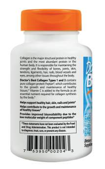 (Pre-order)Doctor's Best,Best Collagen,Types1&3 ,1000 mg 180 Tablets สูตรเพิ่มแคลเซี่ยม-คอลลาเจนแบบเม็ดช่วยบำรุงกระดูก ผิว ผมและเล็บ ทำให้ผิวเรียบเนียน กระชับ ช่วยบำรุงข้อต่อและเนื้อเยื่อต่าง ๆ ในร่างกาย