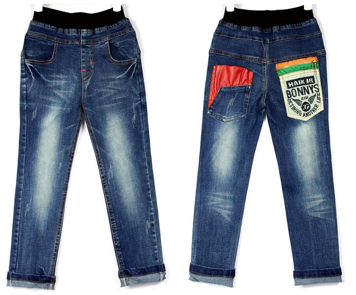 สินค้าพร้อมส่ง กางเกงยีนส์เด็กชาย แต่งลาย