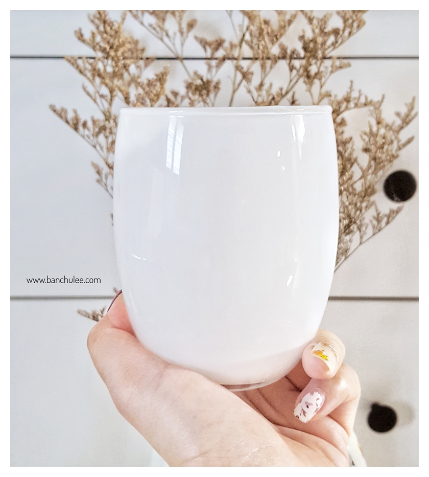 White Glass Cup แก้วน้ำ สีขาว