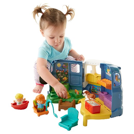 รถตู้และที่ตั้งแคมป์ Fisher-Price Little People Songs & Sounds Camper