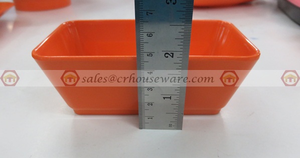 ถ้วยทรงสี่เหลี่ยม 3*5 นิ้ว สีส้ม 017-D989-5-3
