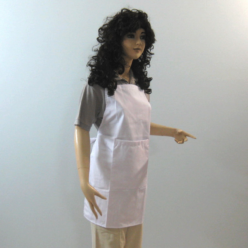 ผ้ากันเปื้อนเต็มตัวสีขาว ( สายผูก ) 03-APNR