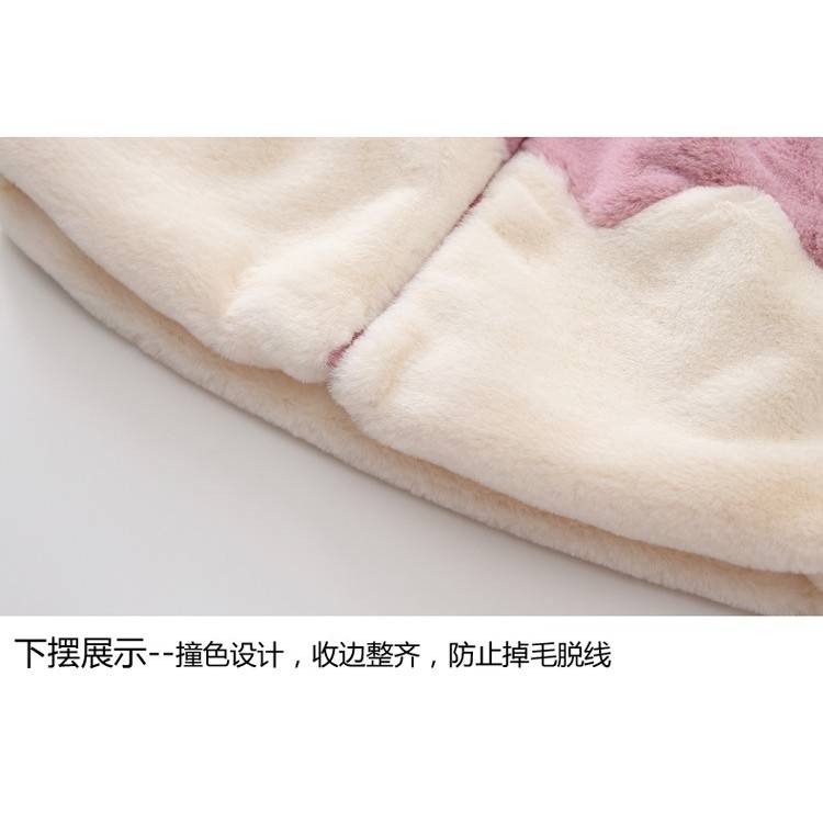 เสื้อกันหนาว เสื้อกั๊ก ขนนุ่มสีชมพู-ม่วง