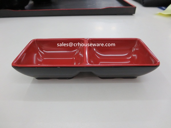 ถ้วยน้ำจิ้มแบบสองช่อง พลาสติก ABS 005-TW-JP-EQ252