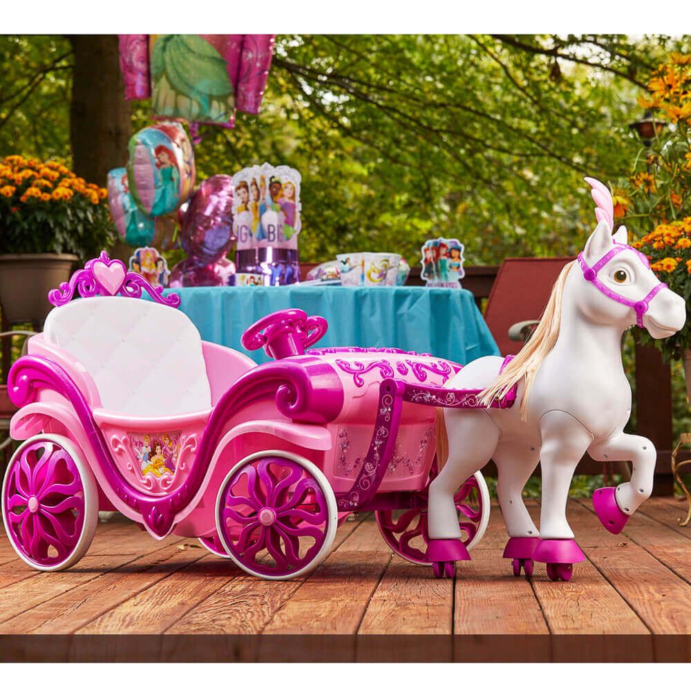 รถม้าแบตเตอรี่ Disney Princess Royal Horse and Carriage