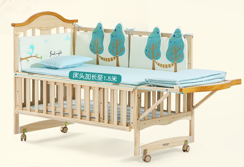 เตียงนอนไม้สำหรับเด็ก WB1 ปรับระดับได้ สามารถปรับเป็นโต๊ะเขียงหนังสือ TB10112