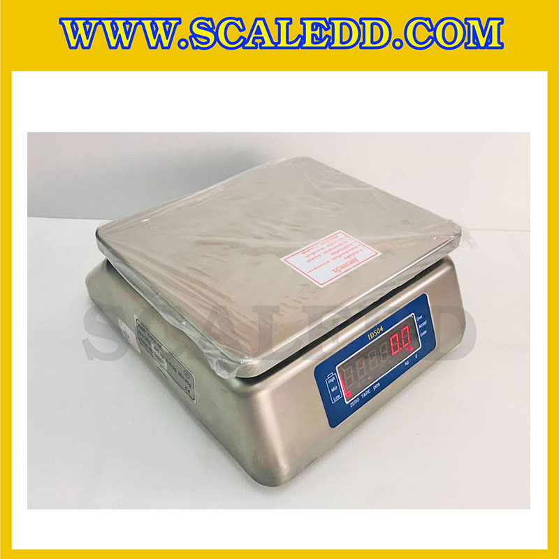 เครื่องชั่งกันน้ำ ตั้งโต๊ะ พิกัดน้ำหนัก 30Kg อ่านค่าละเอียด 5g เครื่องชั่งดิจิตอล30kg เครื่องชั่งกันน้ำ30kg ตาชั่งสแตนเลส30kg เครื่องชั่งน้ำหนัก30kg ยี่ห้อ SDS รุ่น IDS04-30K