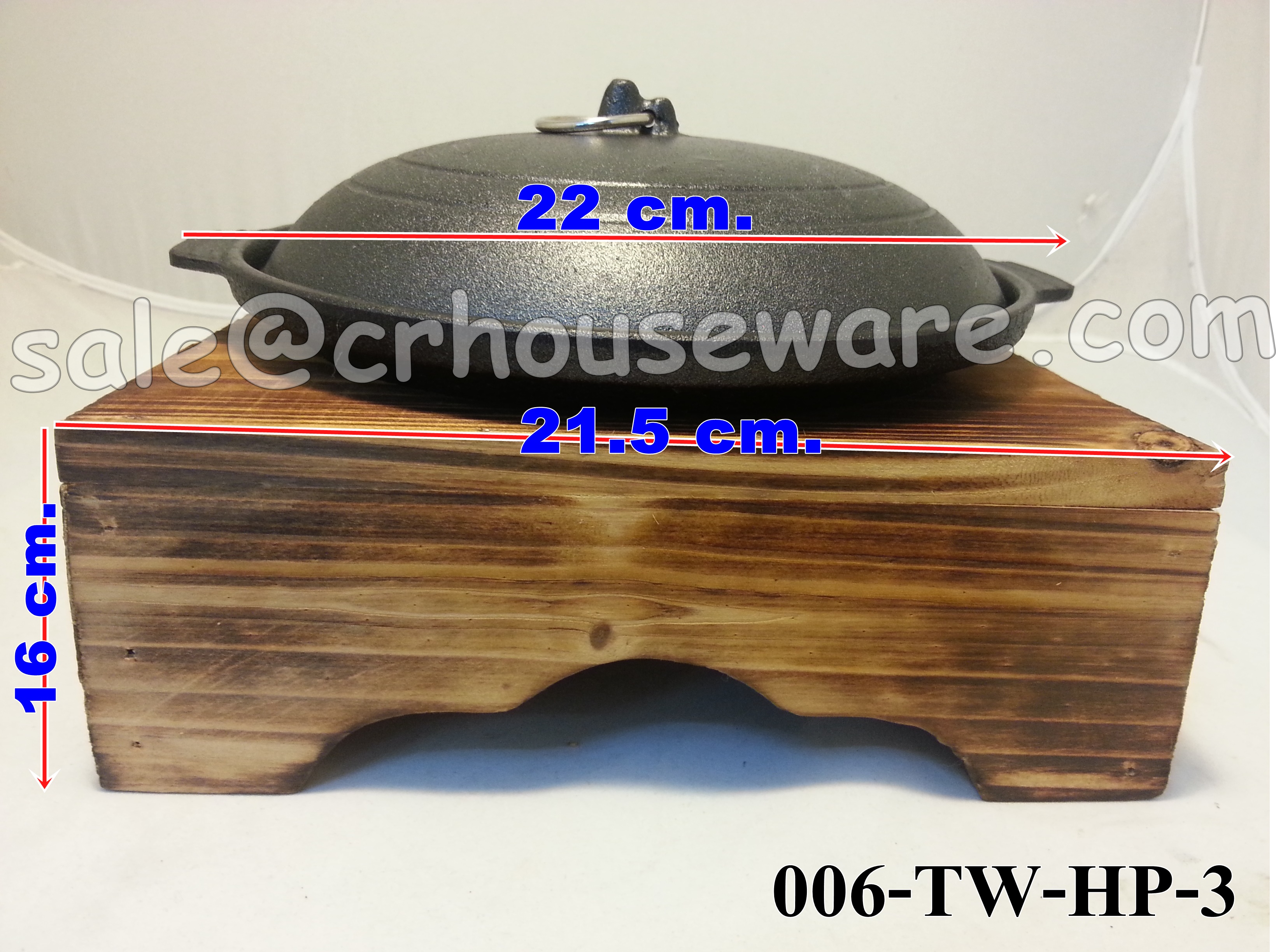 ชามซุปพร้อมฝาปิด 006-TW-HP-3 หม้อซุปมีฝา , หม้อซุปพร้อมไม้รอง Soup bowls with cover. 006-TW-HP-3