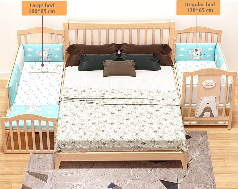 เตียงนอนไม้สำหรับเด็ก Double Bed ปรับขยายเตียงใหญ่ได้ TB101013 (W3)