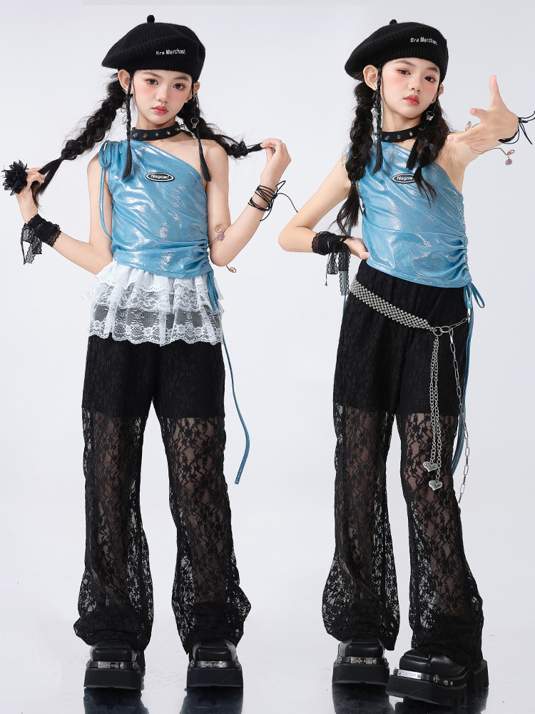 พร้อมส่ง ชุดเต้น เซ็ตฟ้าเสื้อ+กระโปรง/กางเกง**เปิดจอง