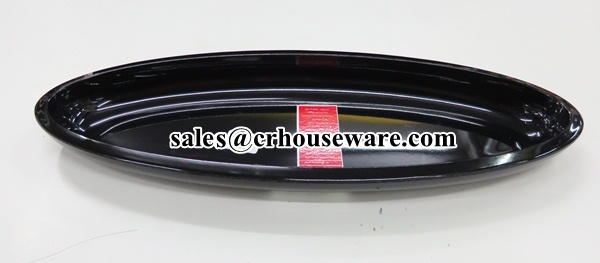 SERVING PLATE 12" จานทรงรี ทรงออแกนนิกส์ 017-P2106