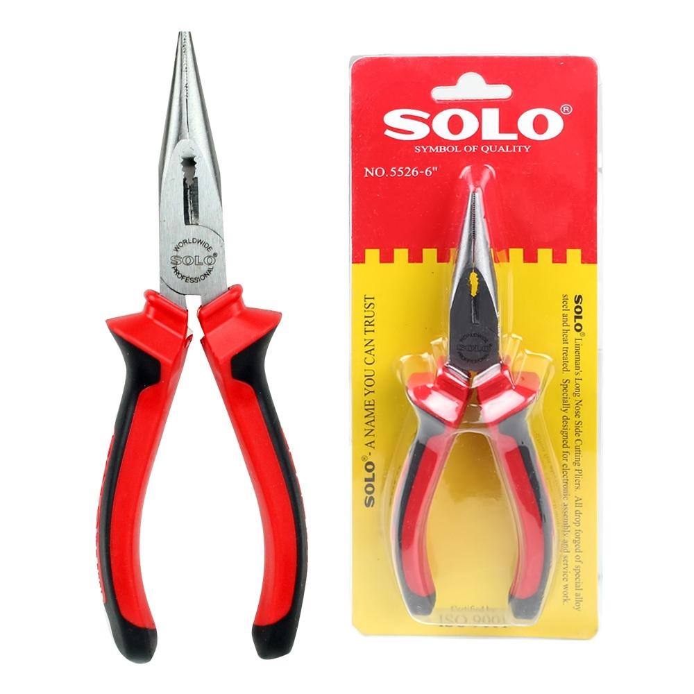 SOLO คีมปากแหลม 6 นิ้ว 02-7374802-3