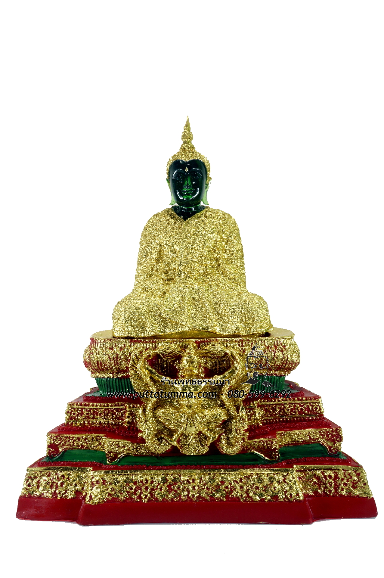 พระแก้วมรกต ทรงเครื่องฤดูหนาว เนื้อเรซิ่น ขนาด 9 นิ้ว สูง 19.5 นิ้ว