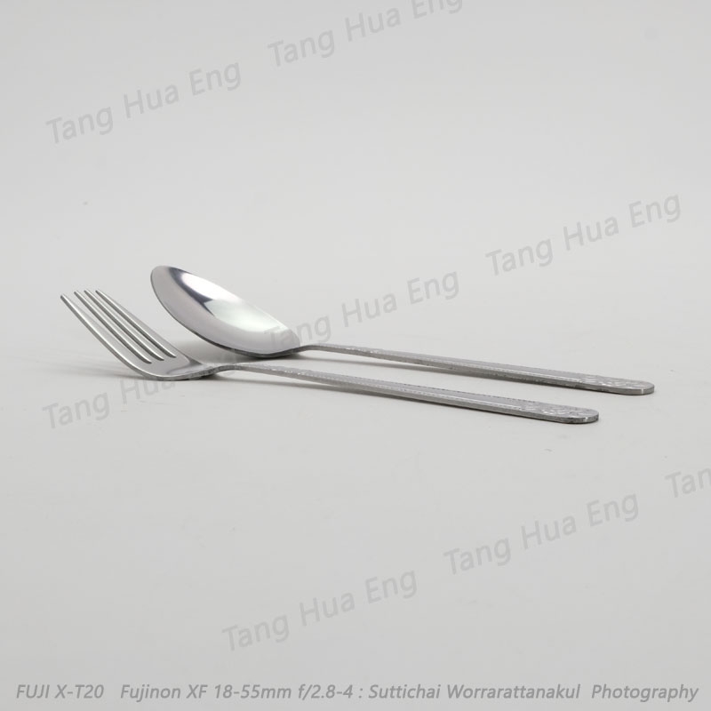 ช้อนคาว + ส้อมคาว ลายกุหลาบ ตราจากัวร์ 707/21
