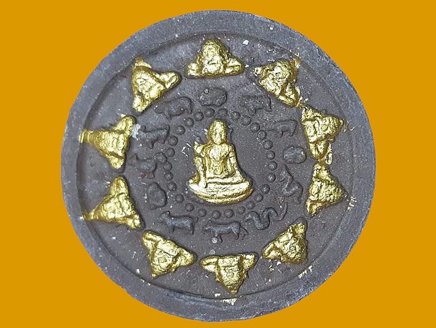จตุคามรามเทพ หลัง หลวงปู่ทวด วัดพระมหาธาตุ นครศรีธรรมราช ขนาด 5.5 cm.