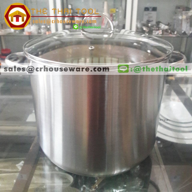 หม้อสตูว์สแตนเลส 30 ซม. 040-HM30,Stock_pot,หม้อต้มชานมไข่มุก