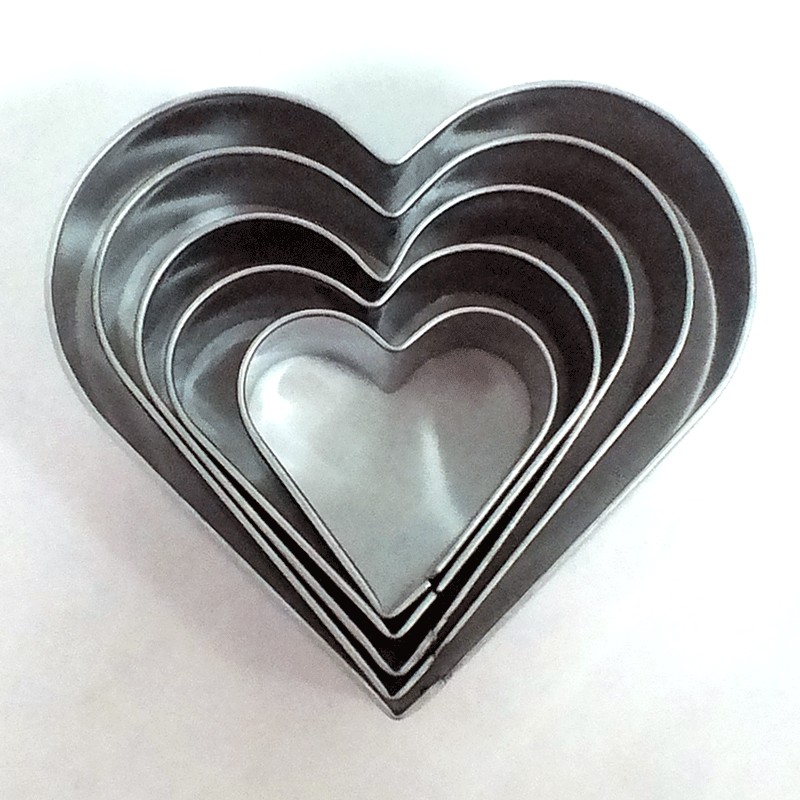 ที่กดคุ้กกี้สเตนเลส รูปหัวใจ ( 1x5 )