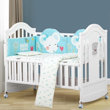 เตียงนอนไม้สำหรับเด็ก White Premium Crown TP21061 (WD17)